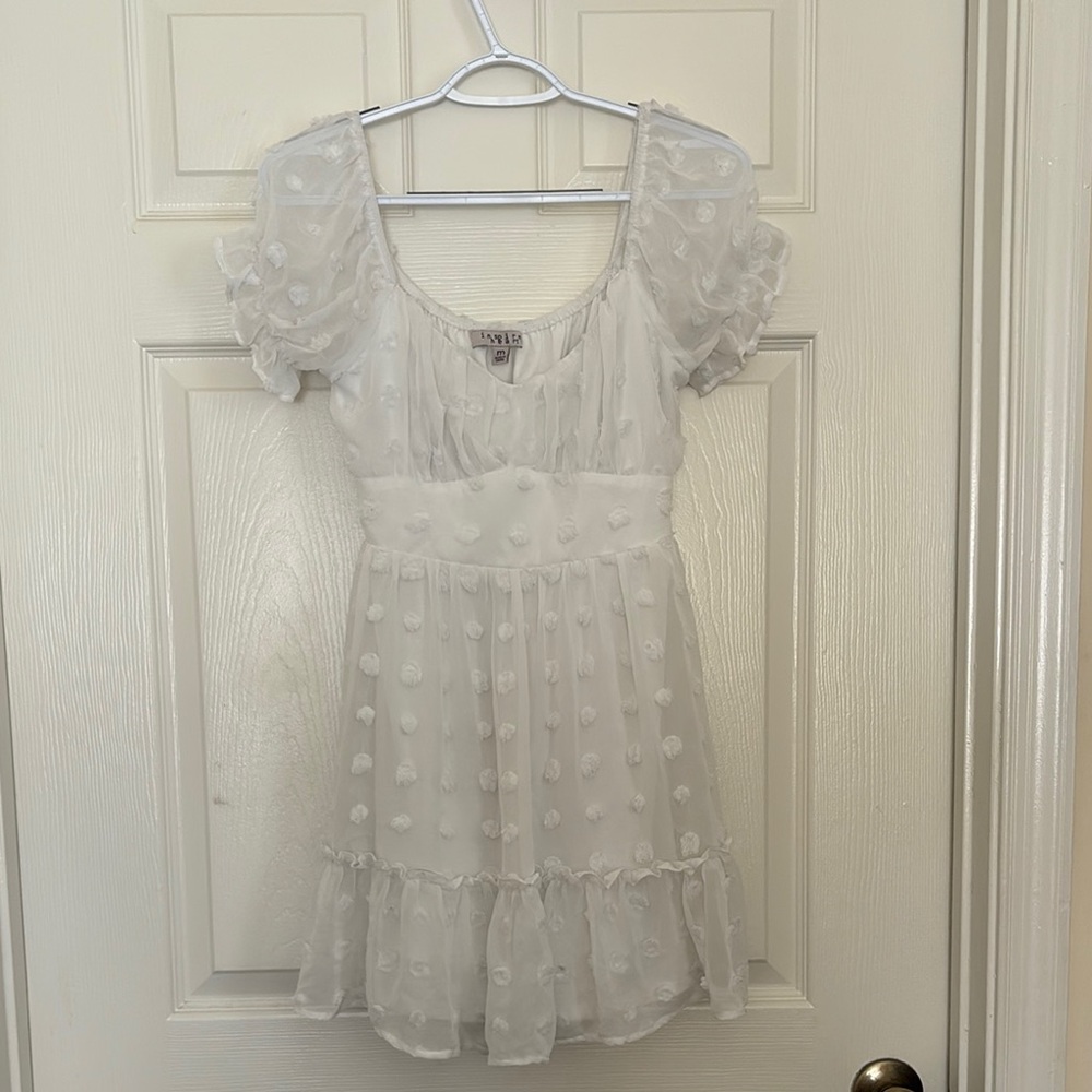 White Polka Dot Kids Dress